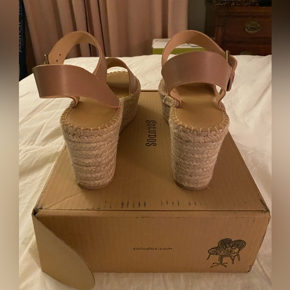 Soludos Minorca High Platform — Leather & Jute Platform Sandal NIB - Picture 3 of 6